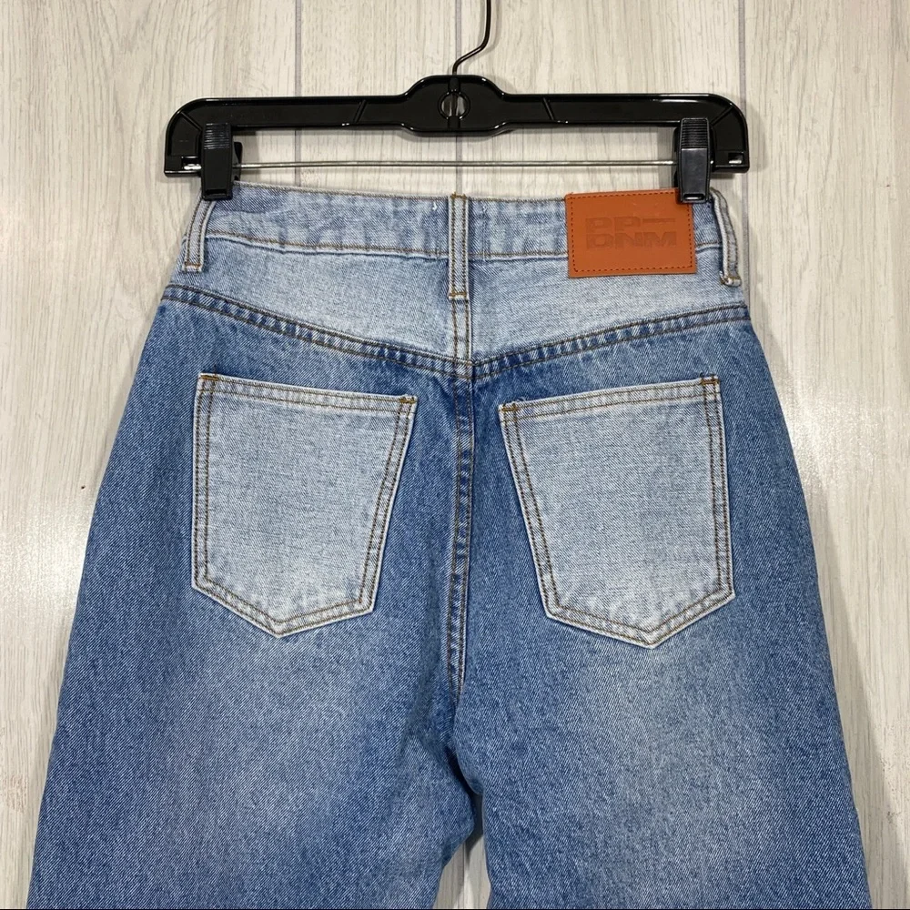 NEW Princess Polly Springfield Mom Mid Wash Two Tone Denim Jeans size 0 NWT - Picture 11 of 15